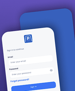 ParkingHub sign-in screen