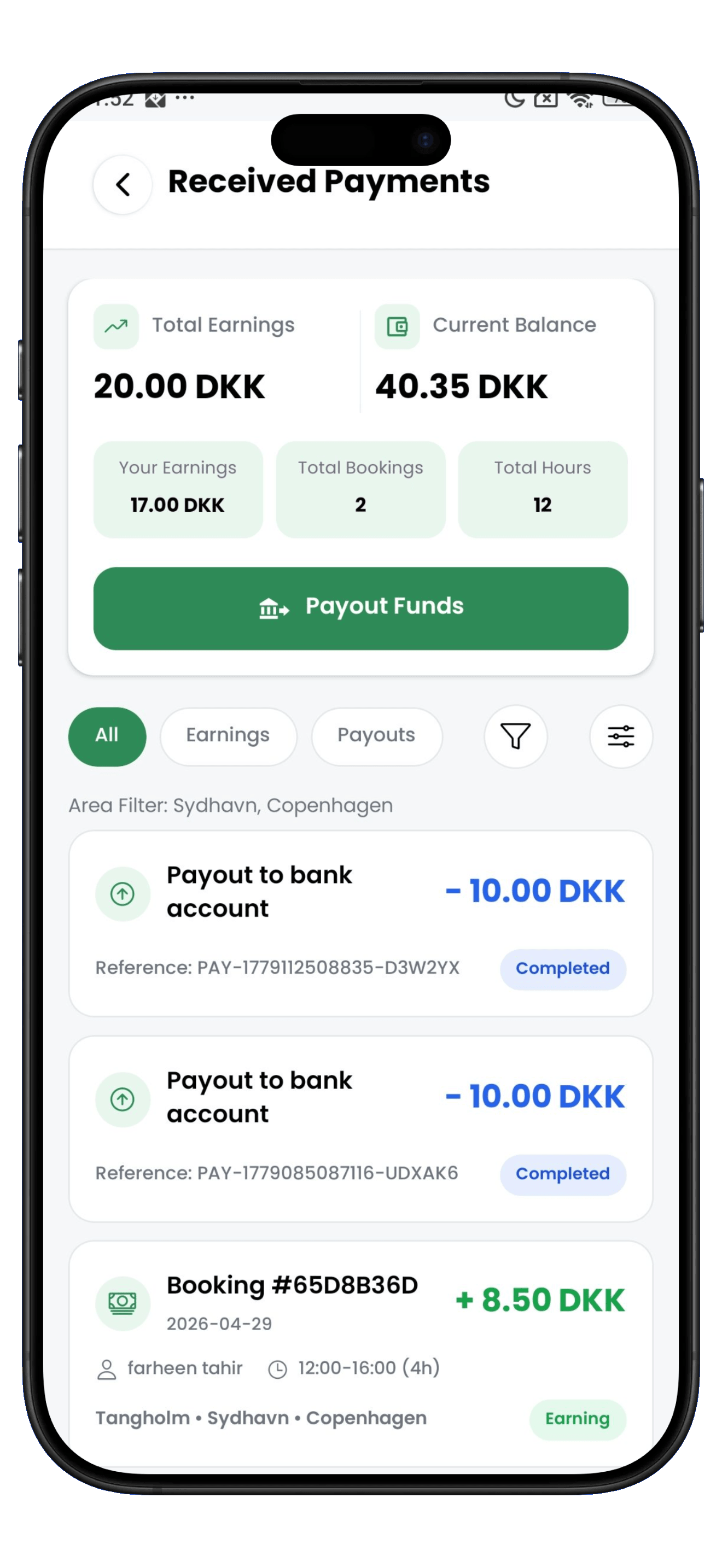 ParkingHub app-skærmbillede 2